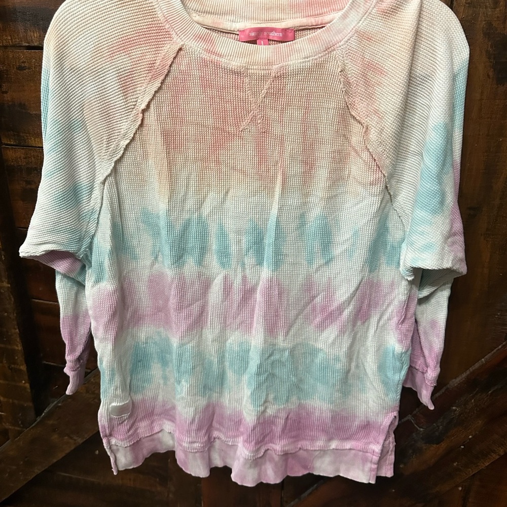 Simply Southern Pastel Tie-Dye Sweatshirt